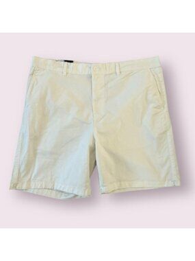 SAKS FIFTH AVENUE Men's White Stretch Chino Shorts Size 36 NEW NWT
